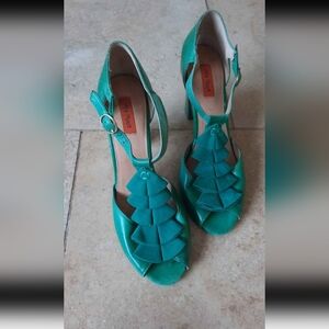 Miz Mooz Elegant Green Women's Heels